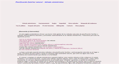 Desktop Screenshot of planificacionfamiliarnatural.es